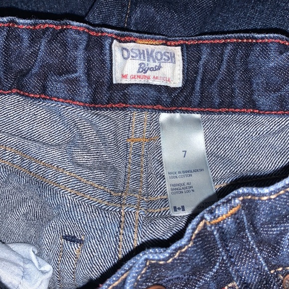 Oshkosh B’Gosh Blue Jean Denim Shorts Elastic Adjustable Waist Girls Size 7 - Picture 4 of 6